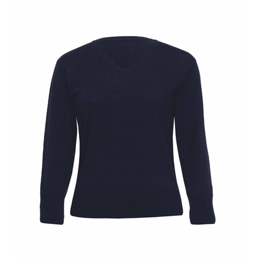 Merino Detailed Vee Pullover - Womens