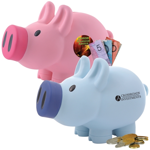 Priscilla Pigâ® (Pink) And Patrick Pigâ® (Blue) Coin Bank