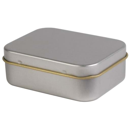 Silver Rectangular Tin