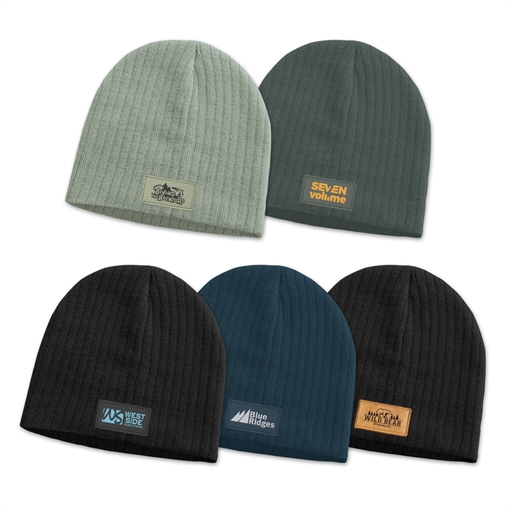 Nebraska Cable Knit Beanie With Patch